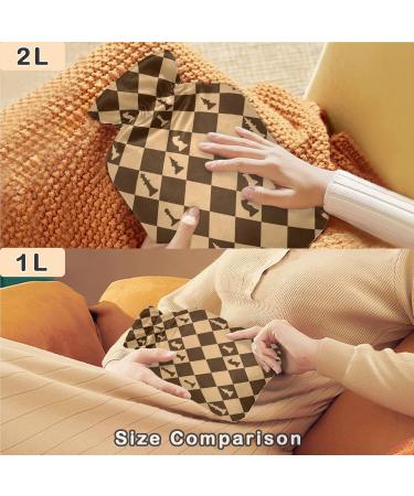 Buy Naanle Plaid Hot Water Bottle 1L - Transparent Bag Hand & Foot Warmer for Pain Relief & Cold Therapy - Perfect for Bed - Buy Online on GoSupps.com