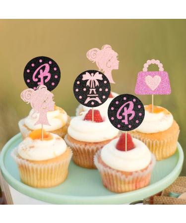 Ercadio 24 Pack Girl Cupcake Toppers Pink Glitter Princess Cupcake Toppers Romantic Tower Handbag Cupcake Picks for Wedding Bridal Shower Girls Theme Birthday Party Favors Supplies Pattern 2 - Buy Online on GoSupps.com