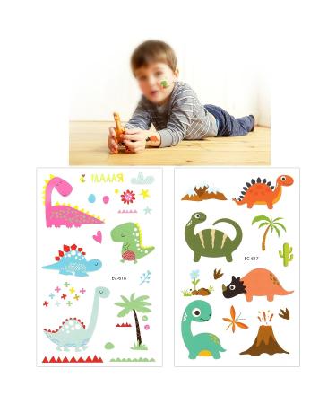 Monster, Pirate, Dinosaur Assorted Temporary Tattoos for Kids - 172pcs | Konsait - Perfect Party Favors for Boys and Girls - Buy Online on GoSupps.com