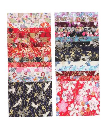 NUOBESTY 30 Sheets Plain Floral Cloth Set Floral Printed Cloth Diy Cotton Fabrics Household Products Bronzing