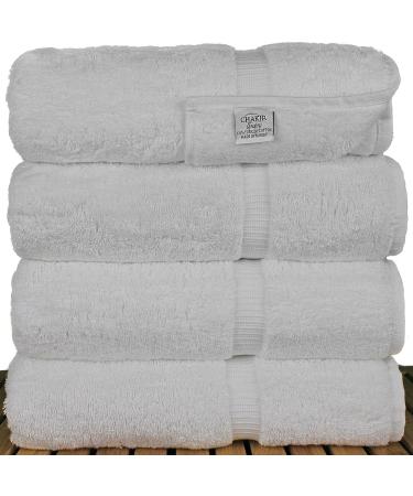 Chakir Turkish Linens Turkish Cotton Luxury Hotel & Spa Bath Towel Set - White (Set of 4) - Buy Online on GoSupps.com