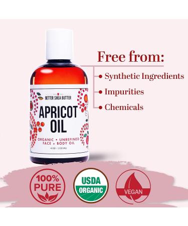 Certified Organic Apricot Oil - Skin Therapy & Carrier Oil for Body and Face - Women and Men - Buy Online on GoSupps.com