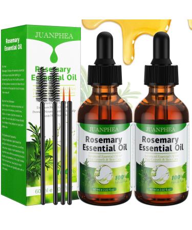 Rosemary Essential Oil Organic Rosemary Oil for Hair Growth Rosemary Mint Scalp & Hair Strengthening Oil for Eyelashs Eyebrows Face Skin Care Body Massage-4.04 fl oz
