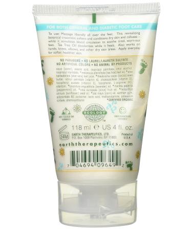 Earth Therapeutics Foot Repair Balm 4 oz - Intensive Moisturizing Foot Cream - Buy Online on GoSupps.com