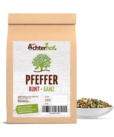 Pepper colored whole (500g) Colorful peppercorns for pepper mill from Achterhof 500 g (1 pack)