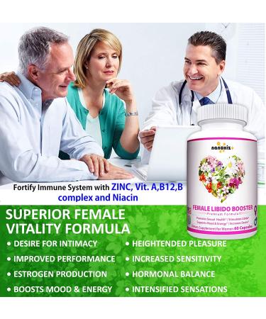 Female Immunity Wellness Enhancement Supplement Pills - Mood & Energy Booster for Vitality, Performance, Stamina, and Passion Drive - PMS & Menopause Relief - Hormone Balance - Made in USA - Buy Online on GoSupps.com