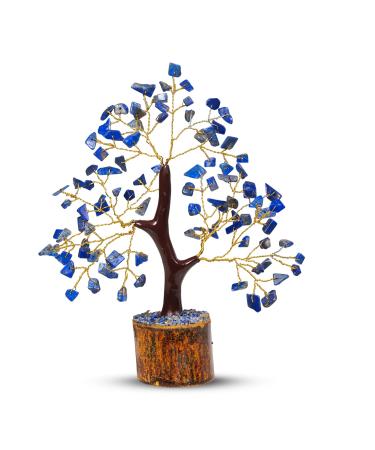 PYOR Lapis Lazuli Crystal Tree Housewarming Gifts Lapis Lazuli Crystal Room Decor Money Trees Office Decoration Lapis Lazuli Stone Healing Crystals Crystal Gifts Bonsai Tree Gem Stones