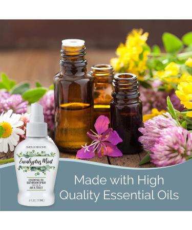 SMELLS BEGONE Eucalyptus Mint Essential Oil Bathroom Spray - 4oz - Eliminates Toilet Odors - Natural Freshener - Buy Online on GoSupps.com