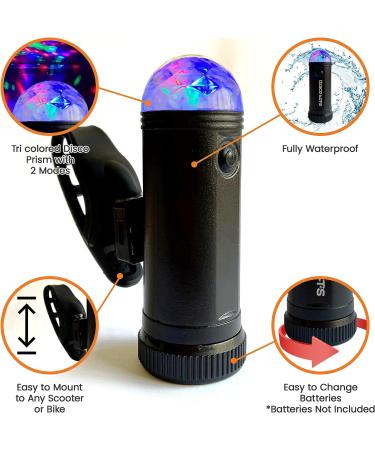 Board Blazers LED Disco Scooter Light - Red/White/Blue Night Riding Accessory for Kids & Adults - Perfect Christmas Gift Stocking Stuffer - Buy Online on GoSupps.com