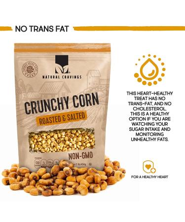 Natural Cravings Roasted & Salted Crunchy Corn Nuts 16 oz - 2 Pack - Buy Online on GoSupps.com