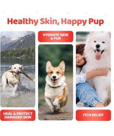Skin & Coat Supplement For Dogs 140 Chews | For A Soft Silky Coat Relieve Dry Skin | Veterinarian-Formulated | Essential Omega-3 EPA and DHA Blend | Non-GMO No Fillers & Gluten Free - Buy Online on GoSupps.com