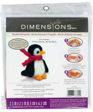 Penguin Needle Felting Kit | Felt Animals DIY Craft | 2.5'' x 2.5'' Dimensions - Buy Online on GoSupps.com
