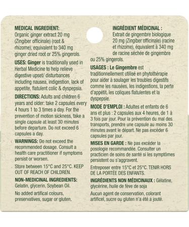 Gravol Ginger - Nausea and Upset Stomach Relief with Organic Ginger Extract - Non-Drowsy Taste-Free and Easy to Swallow - 24 Liquid Gel Capsules (Pack of 1) Ginger 24 count (Pack of 1) - Buy Online on GoSupps.com