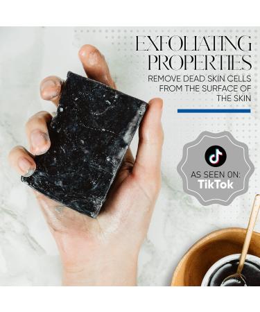 T.Taio Charcoal Soap Sponge - Cleansing Shower Scrubber & Bath Wash for Oil Removal Massage & Lather - Ideal for Face Elbow & Feet - Premium Bathroom Accessories - Buy Online on GoSupps.com