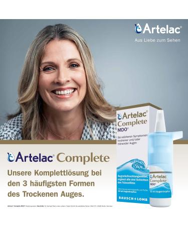 Artelac Complete MDO Eye Drops - Hydrating Solution for Dry Eyes with Lipids Hyaluronic Acid & Carbomer - 10ml Pump - Buy Online on GoSupps.com