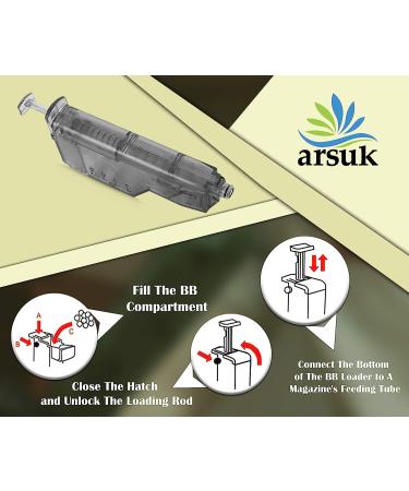 ARSUK Airsoft Speed Loader - 155 Rounds Fast Quick Loading Tool for 6mm bb Pellets Paintball Magazine - Buy Online on GoSupps.com