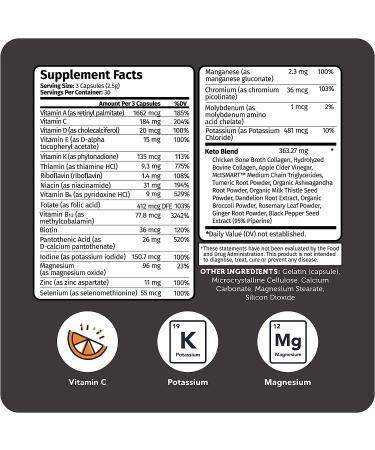 Vitamin Bounty Keto Multivitamin - Electrolytes, Vitamins, and Minerals for Energy Support - 90 Capsules - Buy Online on GoSupps.com