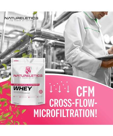 Natureletics Raspberry 1kg Natural Premium Whey Protein - Sugar-Free High BCAA 22.6% Made in Germany - Buy Online on GoSupps.com