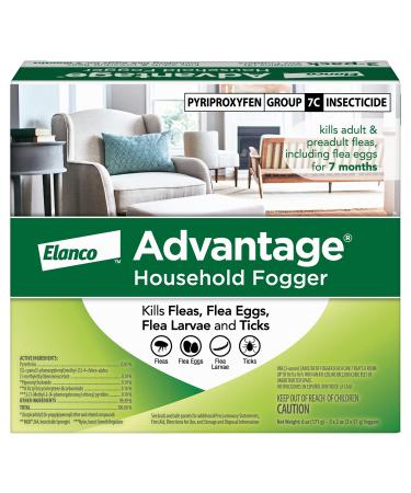Advantage Flea and Tick Household Fogger, three 2 oz canisters
