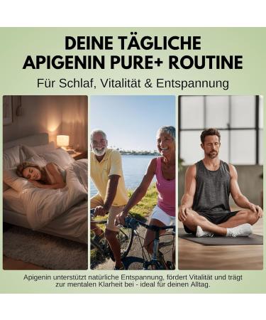NULA HEALTH LTD Apigenin Pure+ 100mg 120 Capsules 98 Pure 5mg Piperine for High Absorption Sleep AntiAging & Energy 4 Months Supply German Lab Tested - Buy Online on GoSupps.com