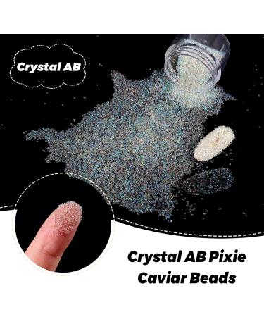Laza 2 Colors Caviar Beads Nails Micro Pixie 0.6-0.8mm Bubble Beads for 3D Nail Art - Clear and Crystal AB - Buy Online on GoSupps.com