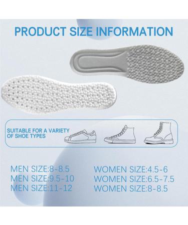 Premium Shock Absorbing Shoe Insoles for Men & Women - Breathable Comfortable Elastic Inserts for All-Day Support | Size 9.5-10 Black - Buy Online on GoSupps.com
