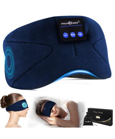 Sleep Headphones Bluetooth Eye Mask Wireless Music Sleep Mask Ultra-Soft Sleeping Headphone Comfy & Washable Perfect for Side Sleepers/Office/Travel Birthday for Men Women