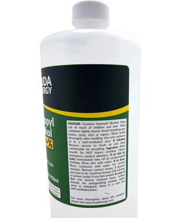 Duda Energy Concentrated Rubbing Alcohol 32.12 fl oz - Clear, 99% Pure Isopropyl Alcohol - Buy Online on GoSupps.com