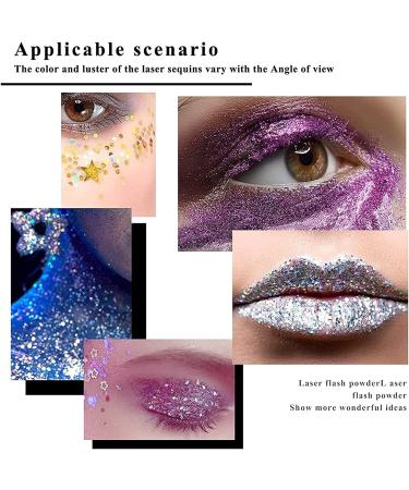 Mermaid Sequins Body Glitter Gel - 50ml (2PCS Silver) | Chunky Glitter for Face, Hair, and Nails - Perfect for Christmas Parties and Festivals - Buy Online on GoSupps.com