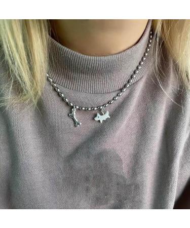 Trendy Stainless Steel Dog Bone Necklace | Stylish Jewelry for Fashion-Forward Individuals - Oralgos - Buy Online on GoSupps.com