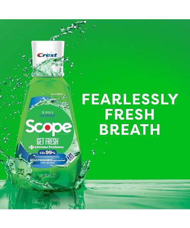 Crest Scope Get Fresh Mouthwash 1L - Alcohol-Free, Fights Plaque & Gingivitis, Spearmint - Buy Online on GoSupps.com