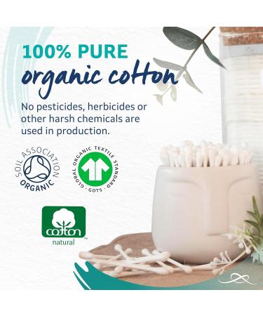 Lil-Lets Organic Cotton Wool Buds - 100% Pure Plastic Free Durable Paper Stems Dermatologically Tested - Pack of 200 - Buy Online on GoSupps.com