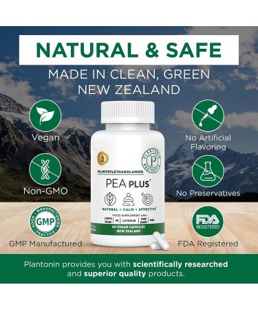 Plantonin New Zealand Pea PEA & Luteolin Joint Support - 600mg Palmitoylethanolamide - 60 Vegan Capsules - Buy Online on GoSupps.com