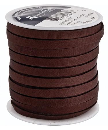 Realeather Crafts Deerskin Lace Chocolate 1/8 x 50' - Genuine Deerskin Leather Cord - Buy Online on GoSupps.com