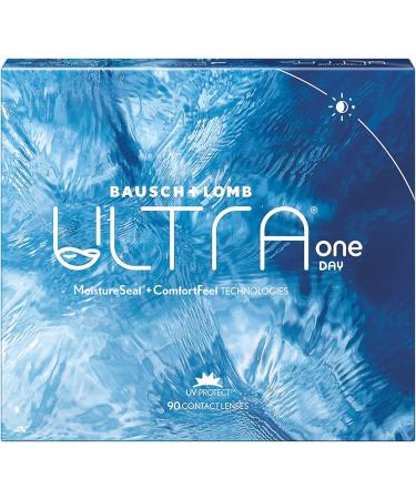 Bausch + Lomb Ultra One Day Spherical Daily Contact Lenses - Premium Soft Lenses 90 Pack BC 8.6 mm Dia 14.2 mm -3.25 Diopter - Buy Online on GoSupps.com