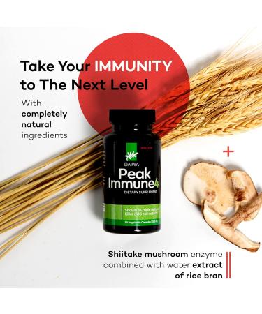 Daiwa Peak Immune 4 - Natural Immune System Booster + Daiwa Krill Oil Omega 3 Krill Oil Capsules - Buy Online on GoSupps.com