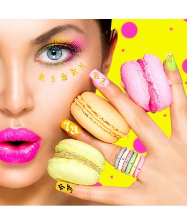 24 Sheets Old English Holographic Letter Nail Stickers - Classic Colors | Alphabet Nail Decals for DIY Nail Decoration by Women & Girls - Buy Online on GoSupps.com