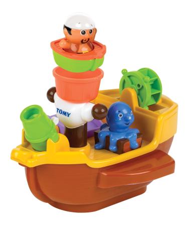 TOMY Toomies Pirate Bath Baby Bath Toy Shower Baby Toy for Water Play in the Bath Kids Bath Toy Suitable for Toddlers & Children Boys & Girls from 18 Months+ One Size Pirate Ship