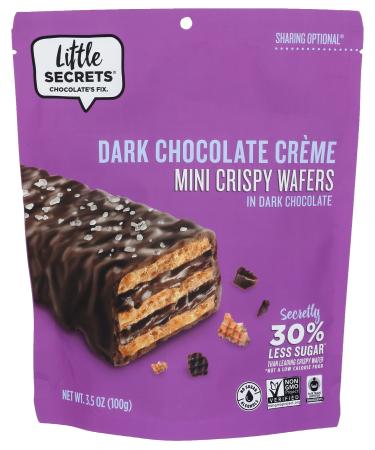 Little Secrets Mini Crispy Wafers Dark Chocolate with Sea Salt 10 Individually Wrapped Minis 3.5 oz (100 g)