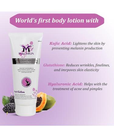Miracle Beauty Instant Whitening Body Lotion for Very Dry Skin for Men & Women with Glutathione Hyaluronic Acid & Vitamin E for Instant Hydration & Glow Suitable for All Skin Types 100ml - Buy Online on GoSupps.com