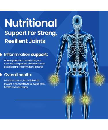 Mila Miamor Joint Support Glucosamine MSM Green Lipped Mussel & Vitamins for Flexibility Mobility and Comfort 60 Tablets Natural Anti-Inflammatory Supplement - Buy Online on GoSupps.com