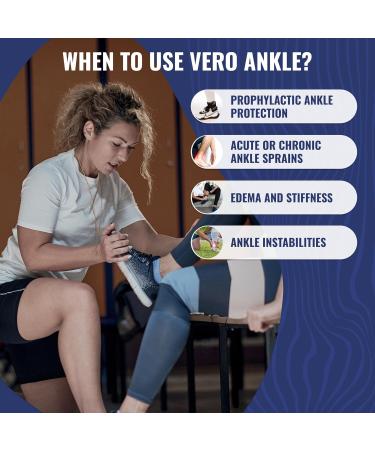 Vero Ankle Dynamic Brace - Ultimate Support for Sprains & Injuries | Perfect for Basketball Volleyball Football Pickleball & Tennis Medium Size Ideal for Active Lifestyles - Buy Online on GoSupps.com
