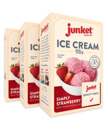Junket Ice Cream Mix Simply Strawberry, 4 Ounce (Pack of 3)