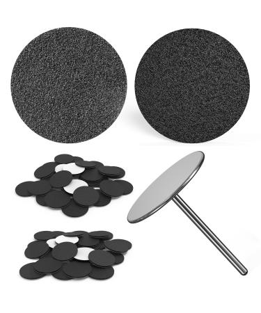 Sandpaper Disc for Nail Drill 100-Pack Replacement Sandpaper Discs Pads 2.5mm Metal Pedicure Sanding Disc Bit for Electric Foot Files (50-Pack 80 Grit and 50-Pack 150 Grit)