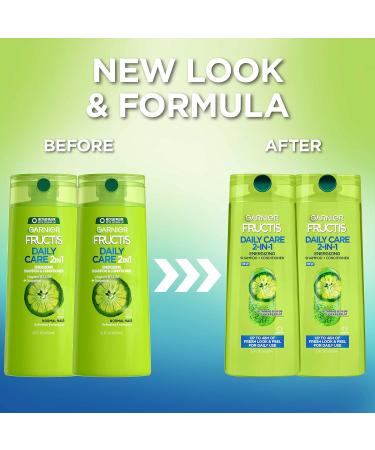 Garnier Fructis Fortifying 2-in-1 Shampoo & Conditioner for Stronger-Looking Hair | Vegan & Paraben-Free | 22 Fl Oz (2 Pack) - Buy Online on GoSupps.com