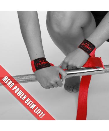C.P.Sports Train Aid Couple - 50cm Tear-Resistant Lifting Straps for Weight Lifting Pull-Ups & Strength Training - Durable Gym Equipment in Black - Buy Online on GoSupps.com