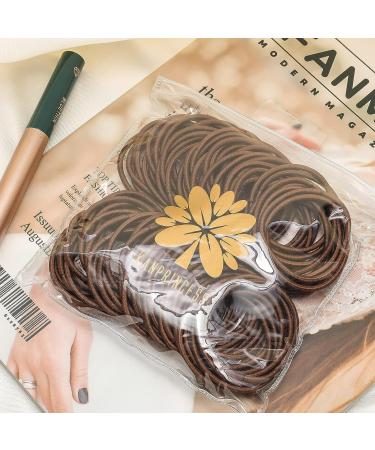 KANPRINCESS 100PCS Brown Hair Ties for Thick Hair - Elastic Ponytail Holders for Women - Hair Styling Accessories for Daily Use - Buy Online on GoSupps.com