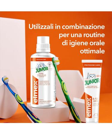 Colgate Palmolive Co elmex toothpaste junior 612 years for children 75 ml with aminofluoride to protect childrens teeth from caries toothpaste against toothpaste for permanent teeth 0 dyes - Buy Online on GoSupps.com