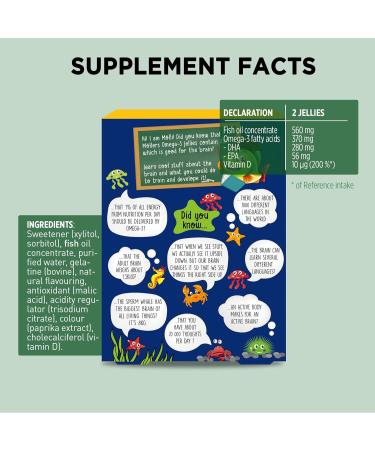 Moller's Omega 3 Jellies for Children 36 Capsules - Tutti Frutti Flavor - Buy Online on GoSupps.com