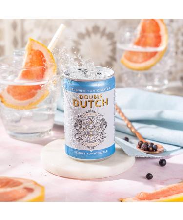 Double Dutch Skinny Tonic Water | 6 x 150ml | 100% Natural | Low Calorie Mixer | No Artificial Colors or Flavors - Buy Online on GoSupps.com